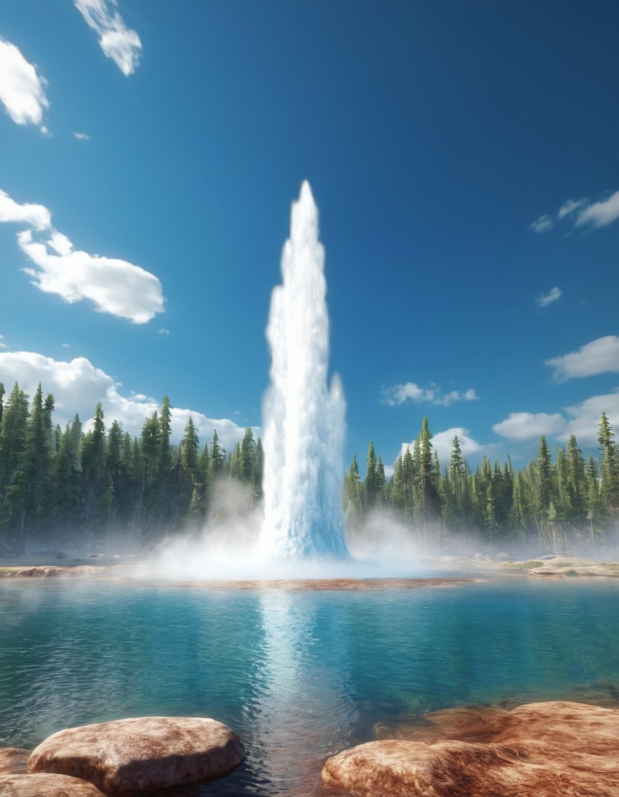 nature, geyser, beautiful, environment, thermal feature