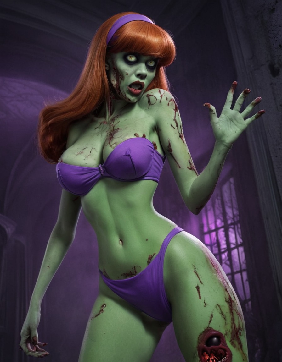 zombie, daphne blake, scooby-doo, mystery inc, undead, horror, animated series