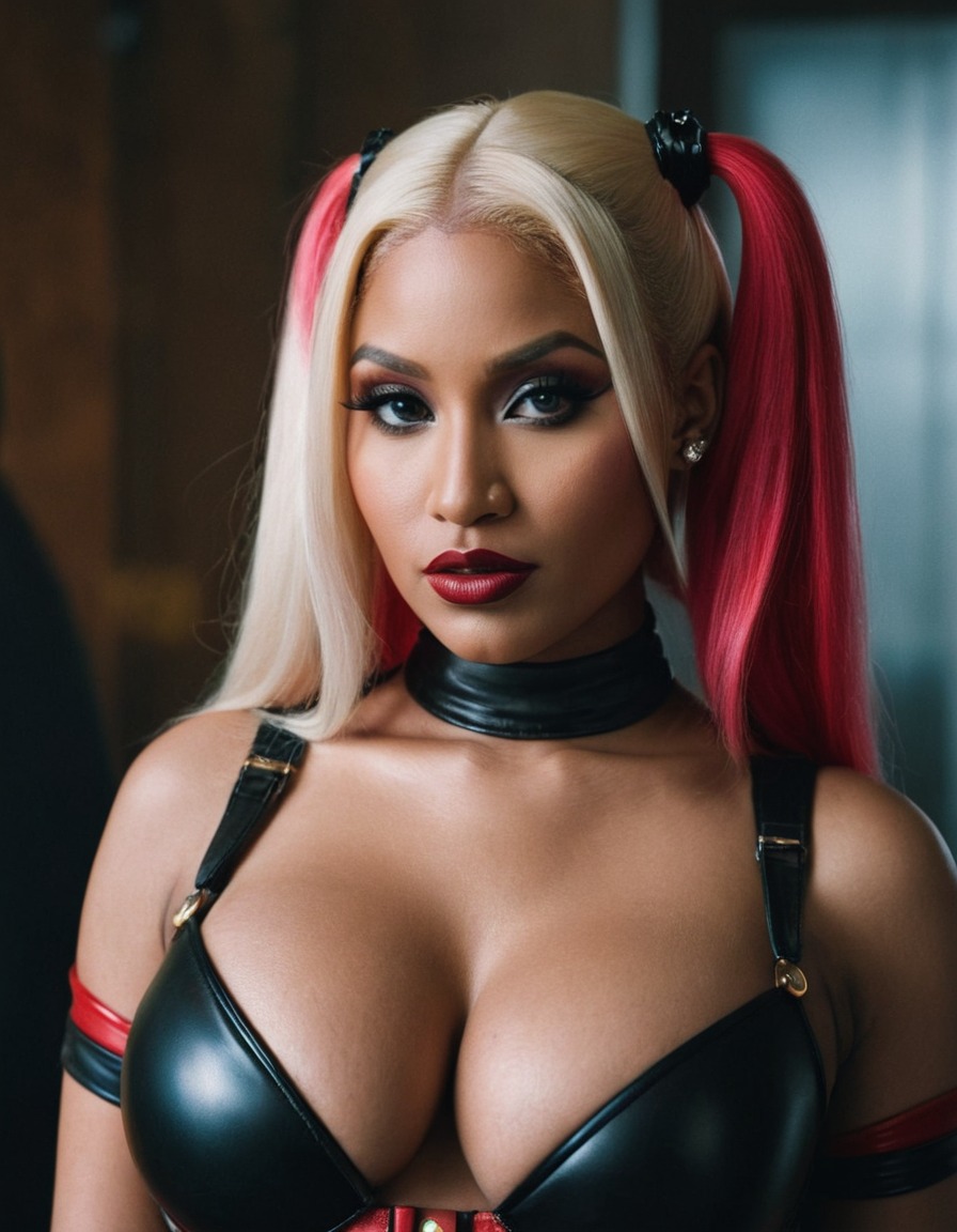 harley quinn, nicki minaj, superhero, villain, comic book character, music artist, costume