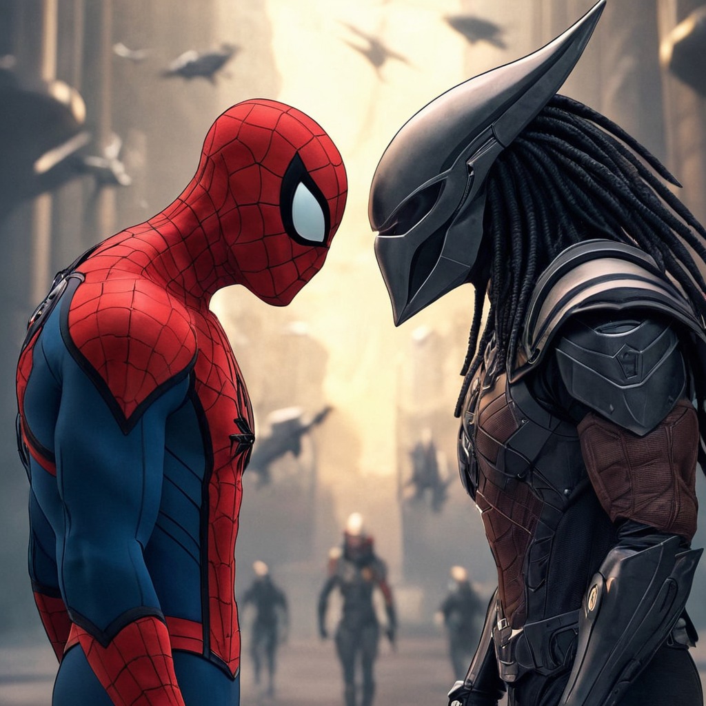 fanart, spiderman, digitalart, marvelcinematicuniverse, predator