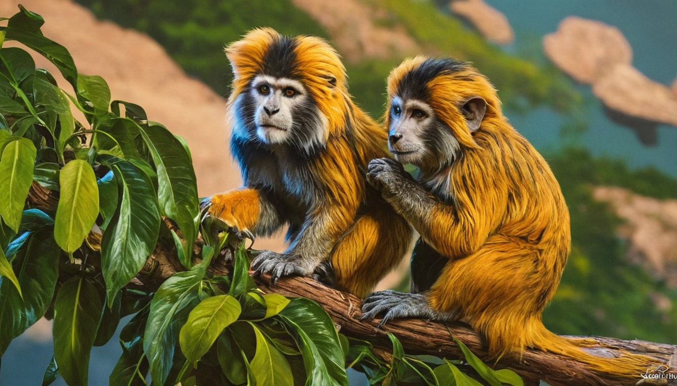 digitalpainting, animal, wildlife, monkey, animalart, jungle, wallpaper, zoo