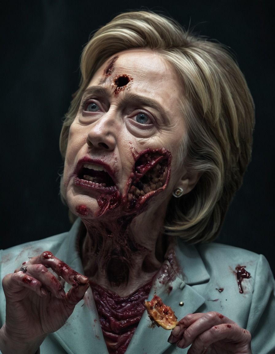 hillary clinton, zombie, horror, political satire, politics