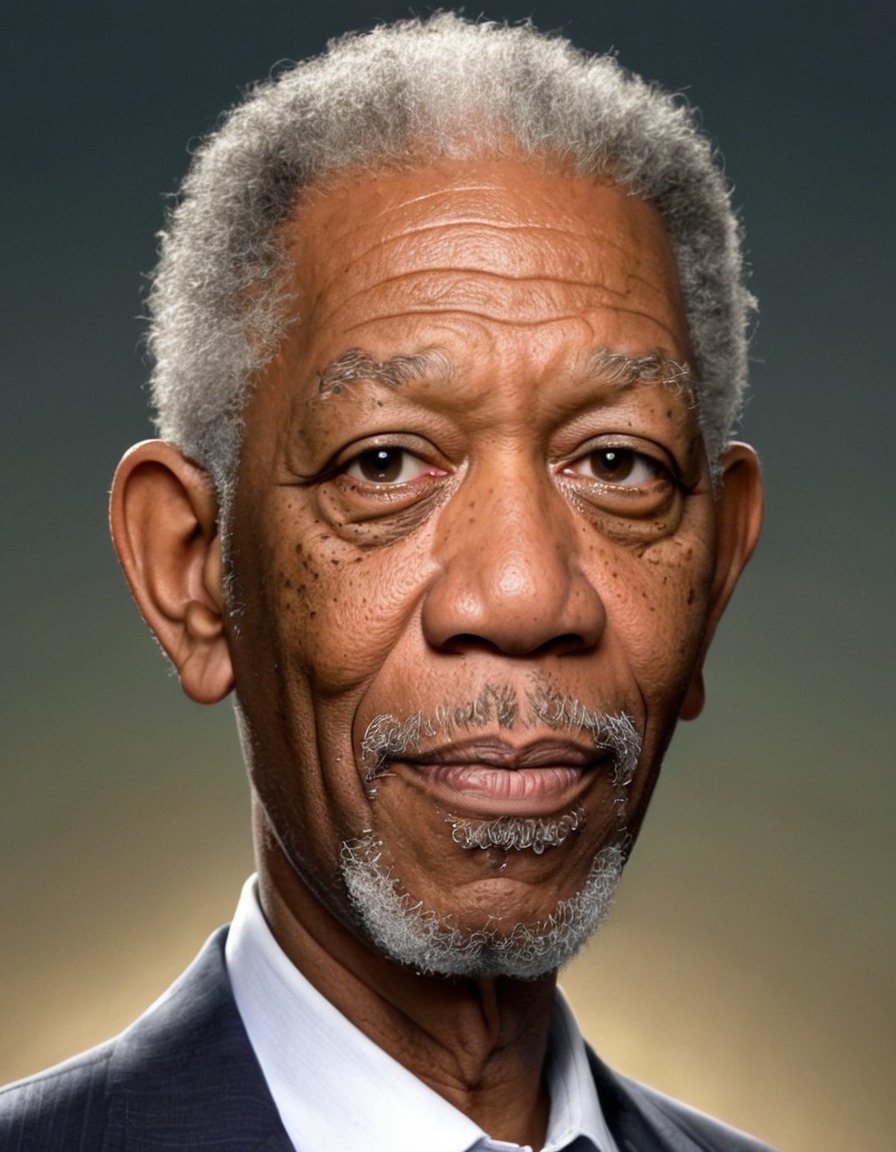 morgan freeman, caricature, comedy, celebrity, portrayal, humor