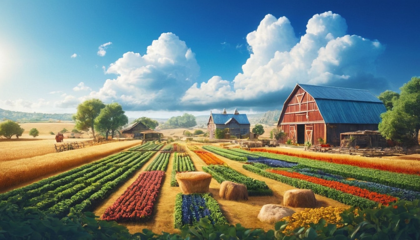 digitalart, architecture, landscapepainting, cartoon, digitalpainting, farm, environmentdesign, conceptfantasy