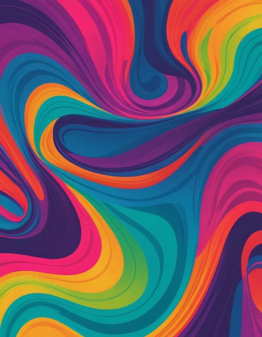 colorful, abstract, vibrant, swirls, imaginative