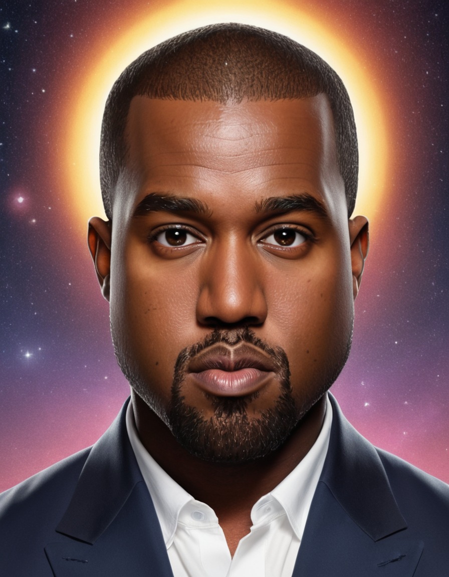 kanye west, caricature, funny, hip-hop, music, celebrity