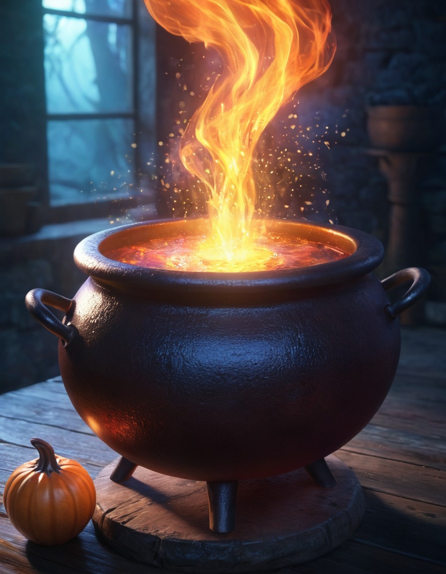 magic, potion, brewing, cauldron, fantasy, witchcraft