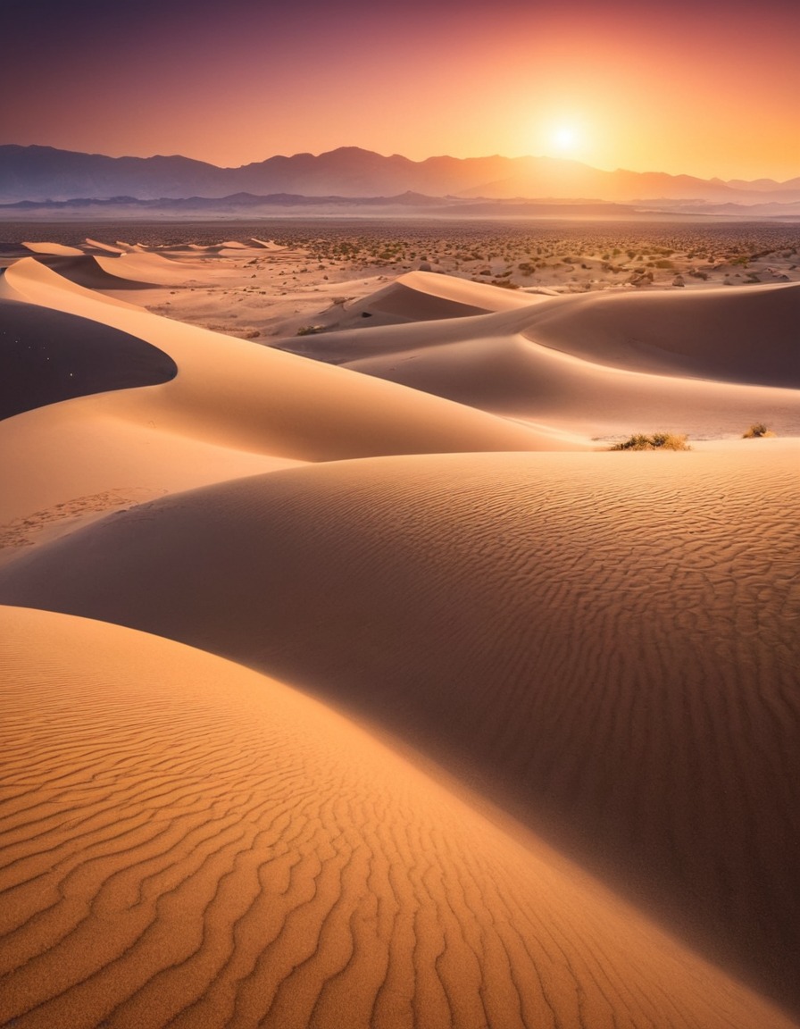 desert, sand dunes, starlit, mirages, fantastic