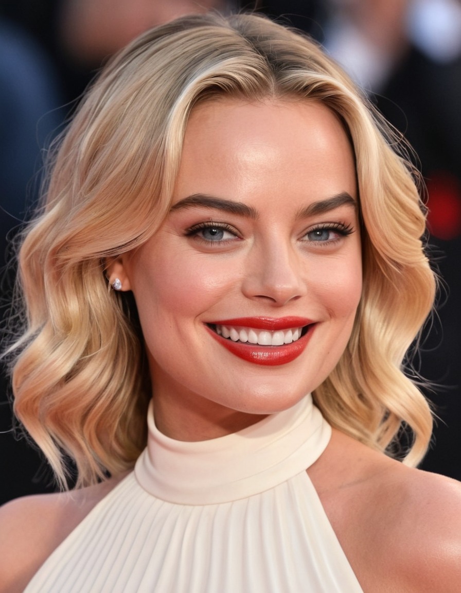 margot robbie, smiling, actress, hollywood, celebrity, beauty, confidence