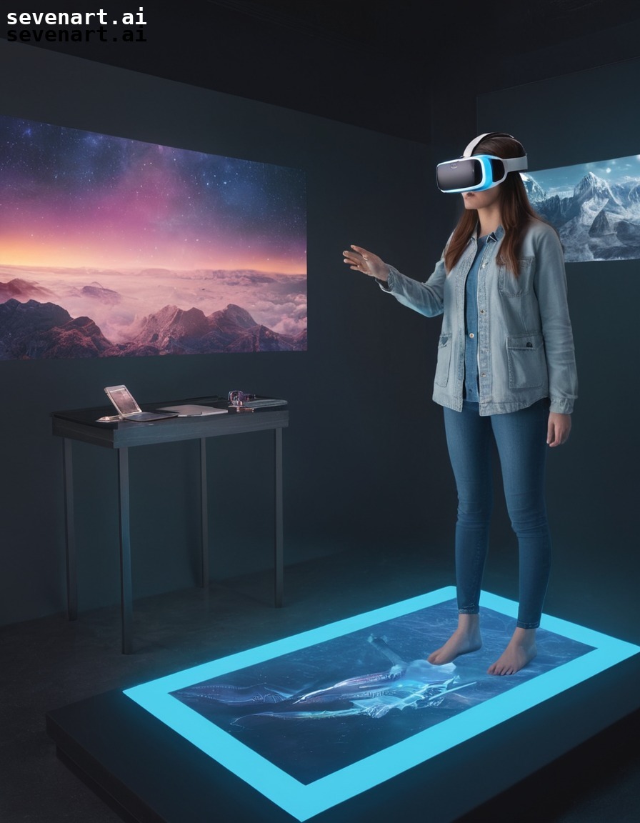 virtual reality, holograms, technology, futuristic, interaction, future