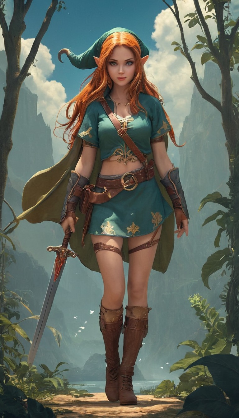 digitalart, fanart, videogamefanart, warrior, princess, nintendo, characterdesign, fantasyart, fantasycharacter, cartoon, anthroart, dailydeviation, hyrule, swords, warriorwomen, dailychallenges