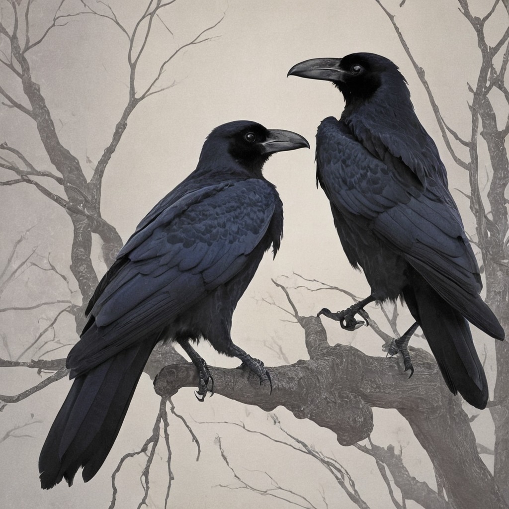 bird, dreamup, digitalart, animal, animalart, birds, ravens, aiart, dailychallenge, ai_art