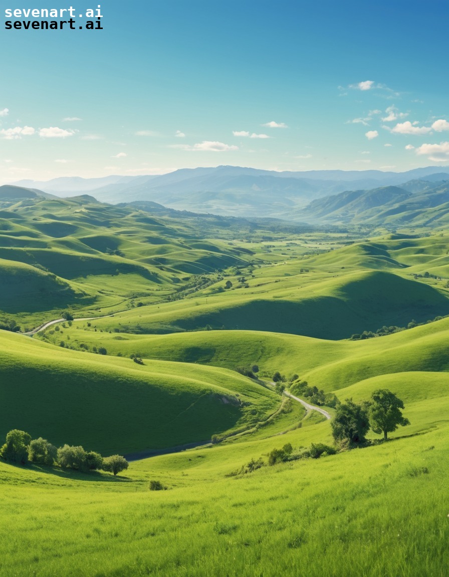 nature, landscape, valley, hills, sky