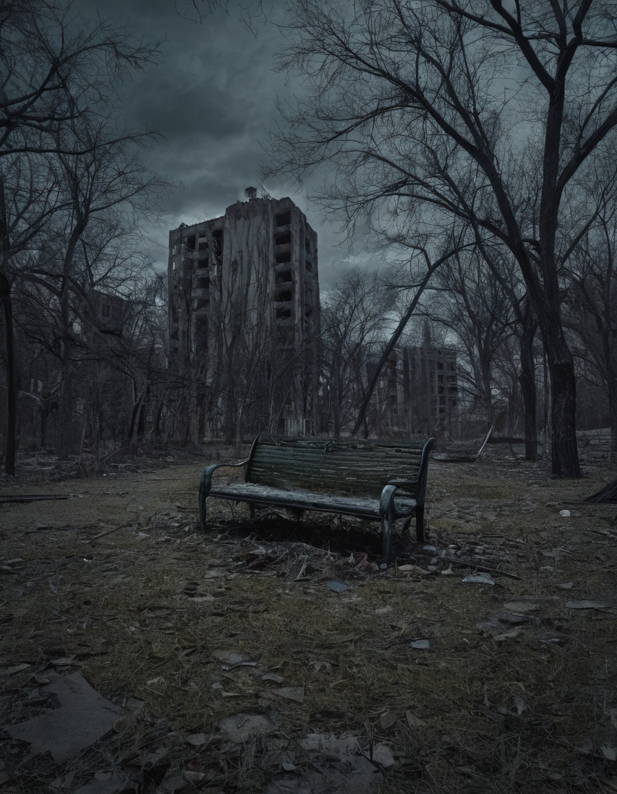 abandoned park, urban, city, neglect, public space, decay, redevelopment