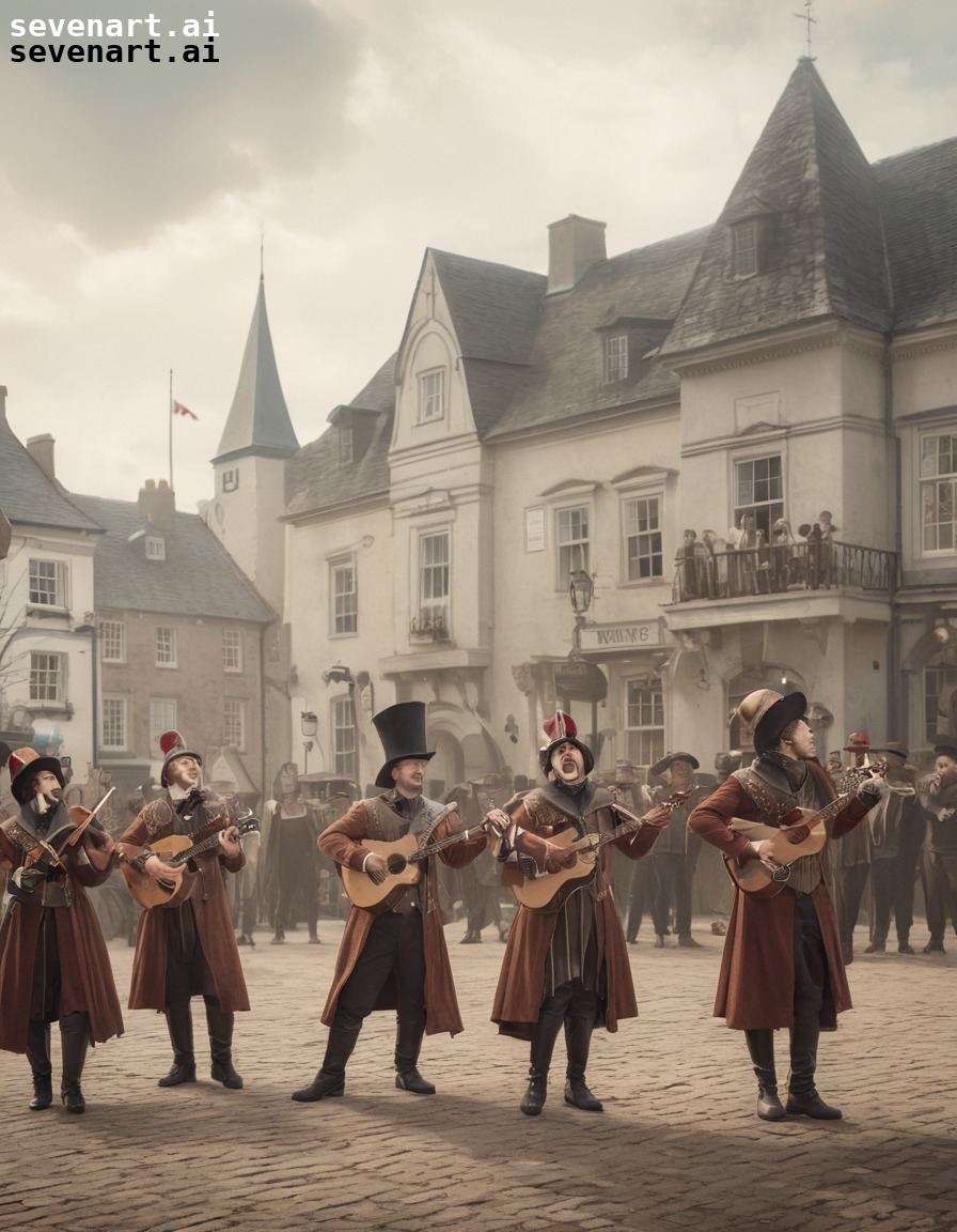 music, performance, medieval, town square, entertainment, middle ages