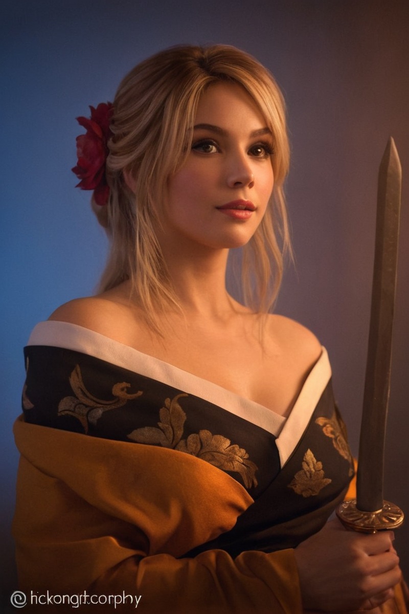 cosplay, geek, girl, samurai, thewitcher, ladymelamori