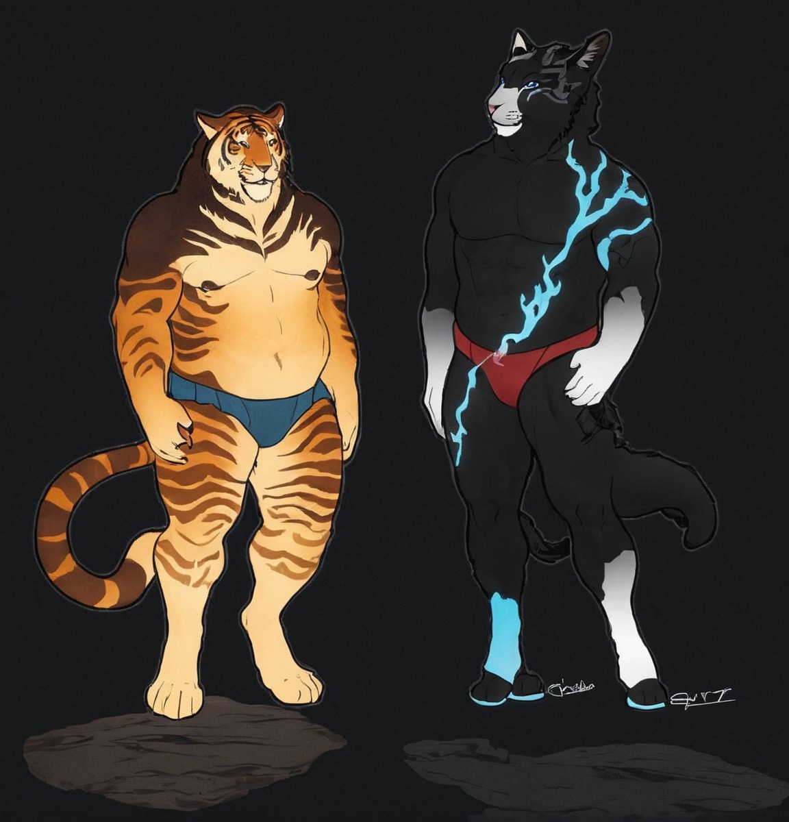 adoptable, feline, tiger, anthro, horse