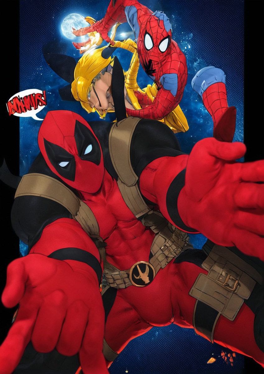 marvelcomics, deadpool, spiderman, superhero