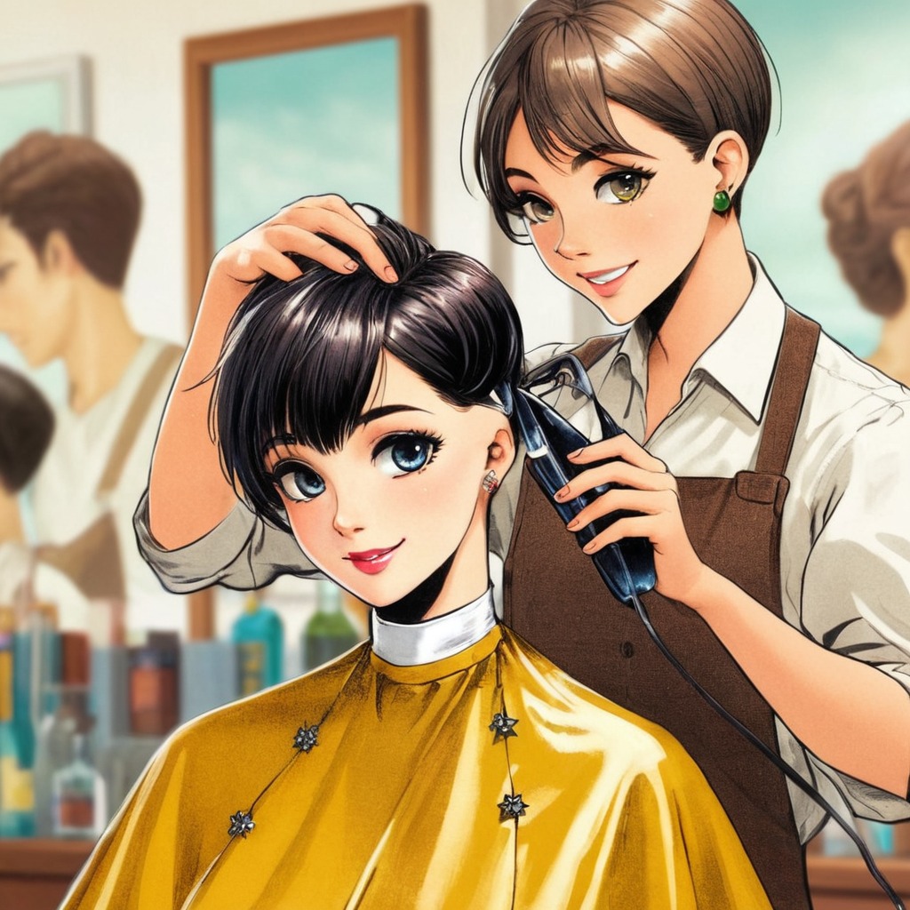 digitalart, barber, barbers, barbershop, buzz, buzzcut, buzzed, cape, clippers, haircut, haircutting, hairdresser, hairdressers, hairdressing, hairstyle, salon, scene, shave, shaved, shaving, stubble, barberchair, animehaircut, barberette