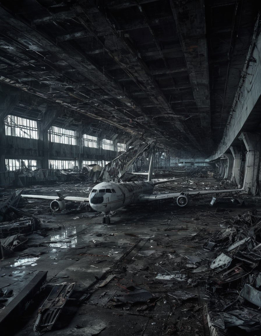 airport, abandoned, urban exploration, city, travel, modern ruins