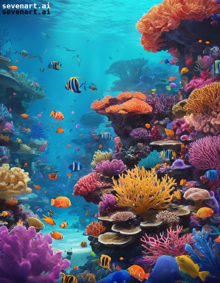 marine life, coral reef, vibrant, colorful, underwater