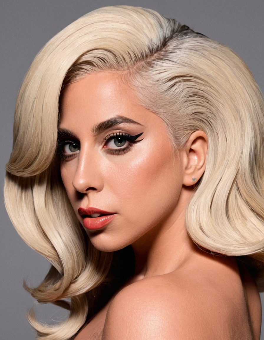 lady gaga, singer, artist, portrait, painting, famous person