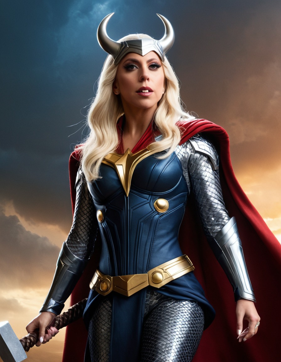 lady gaga, thor, celebrity, pop culture, music, entertainment, performance