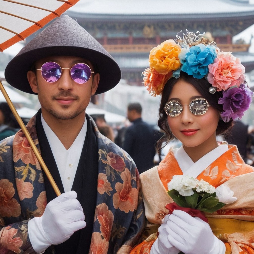 kimono, cityscape, japan, tokyo, bingimagecreator