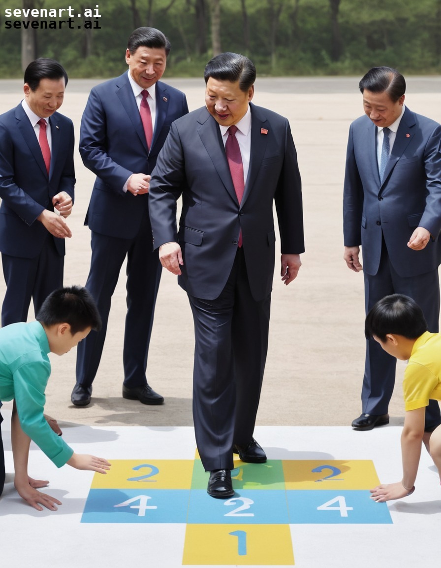 world leaders, game, hopscotch, xi jinping, diplomacy, china