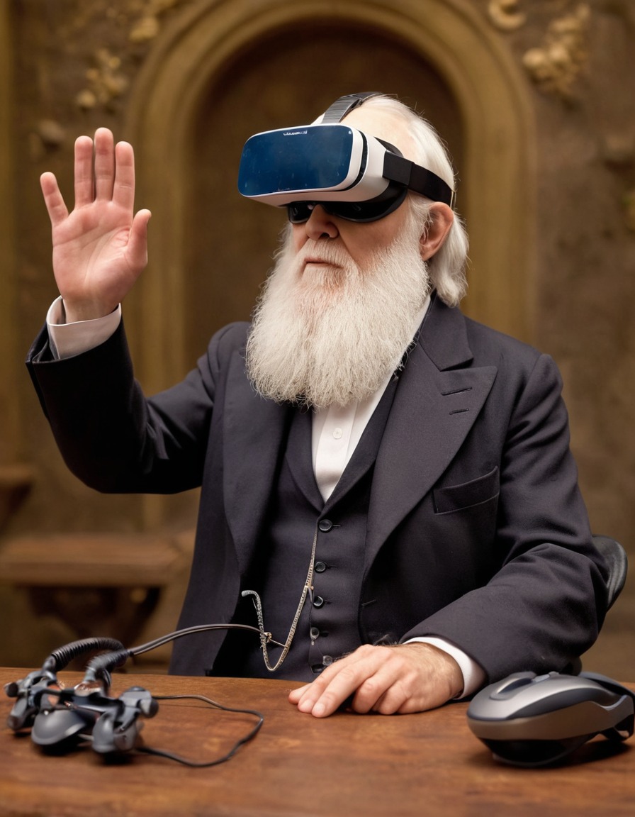 charles darwin, evolution, virtual reality, presentation, science, technology