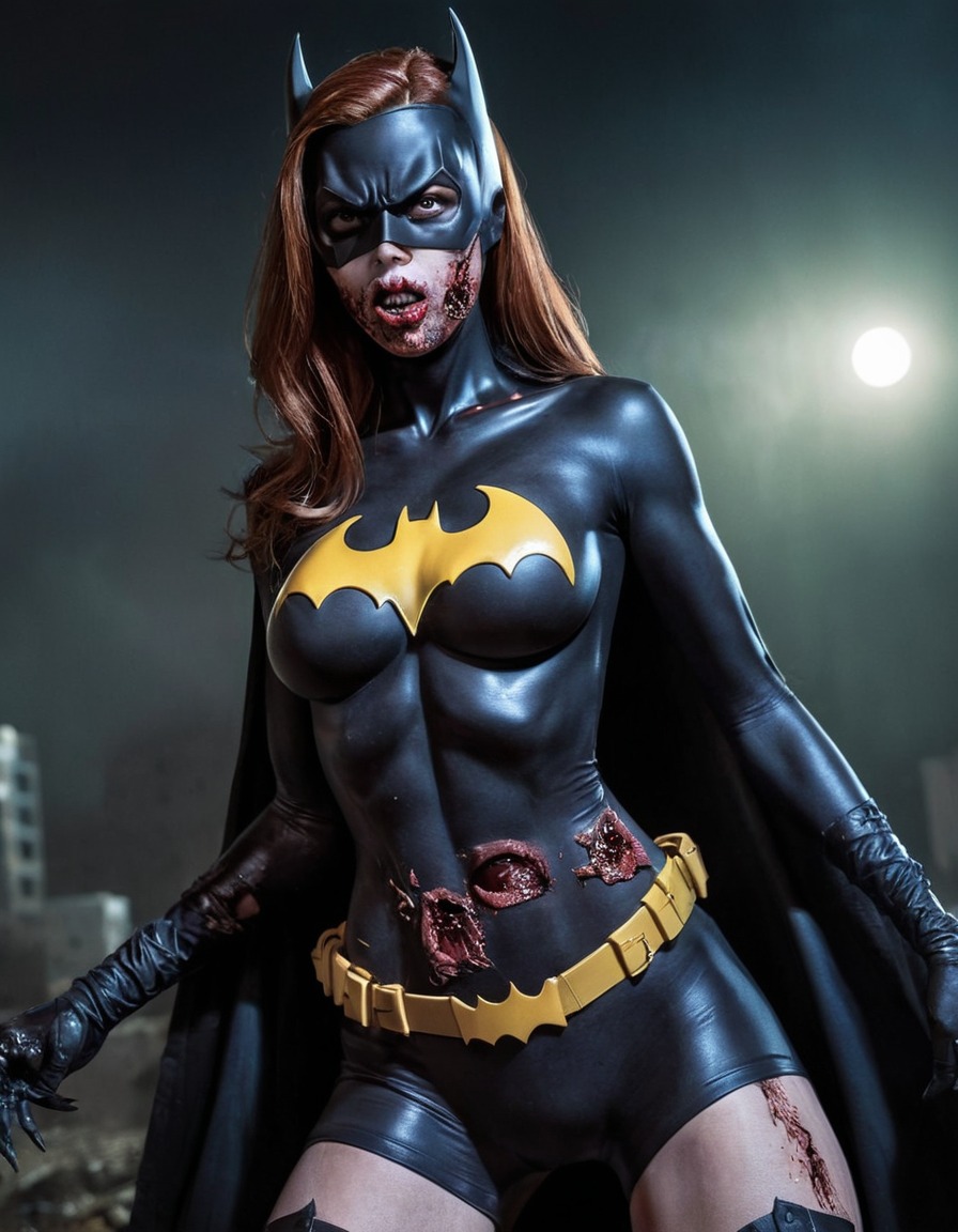 zombie, batgirl, dc comics, horror, undead, superhero, comic character