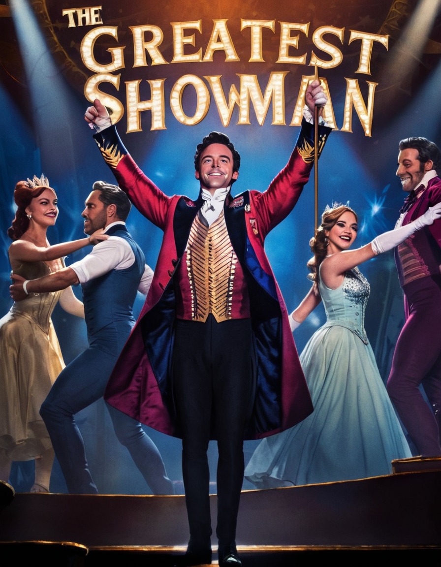 the greatest showman, hugh jackman, zac efron, musical, barnum, circus, movie scene