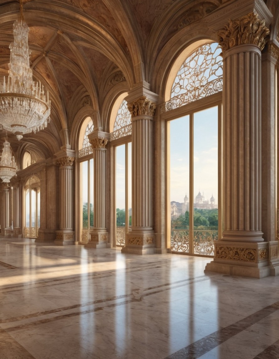 renaissance, palace, architecture, columns