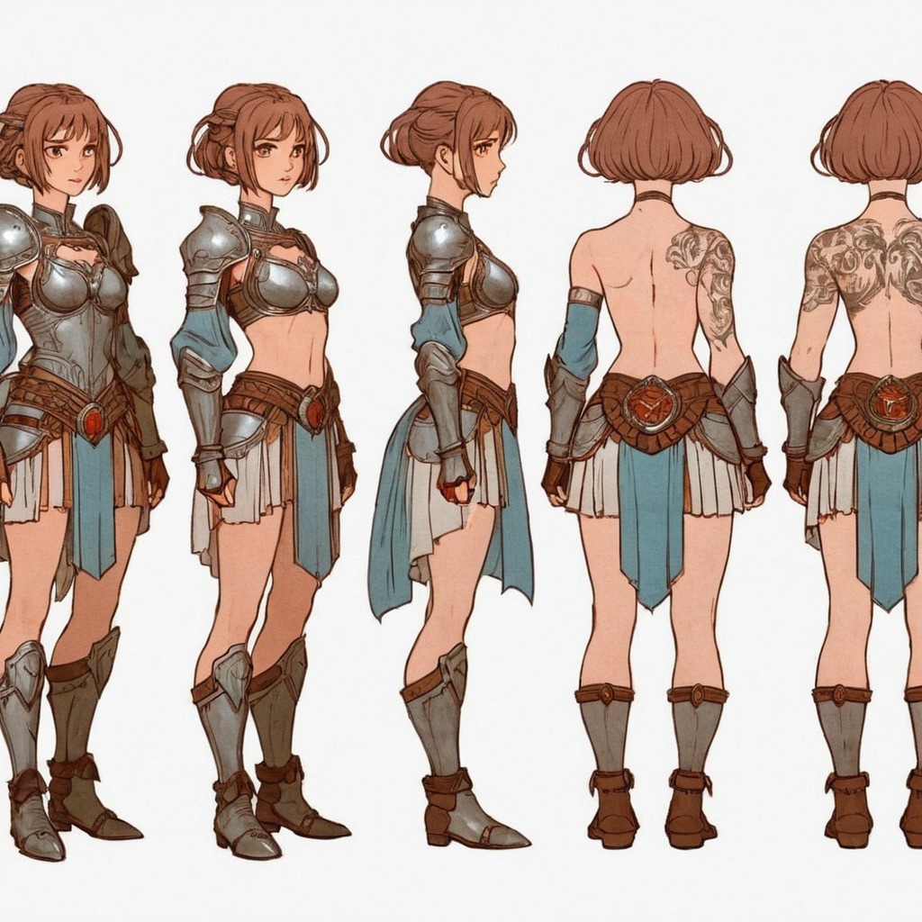 characterdesign, adoptable, warrior, characterconcept, referencesheet, rpg, fighter, digitalart, anime, animegirl, conceptart, originalcharacter, fantasyart