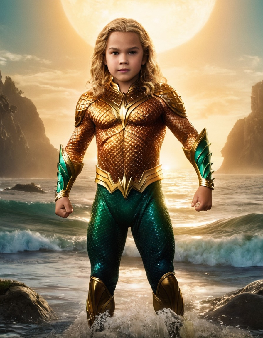 aquaman, arthur curry, atlantis, superhero, childhood, ocean, adventures