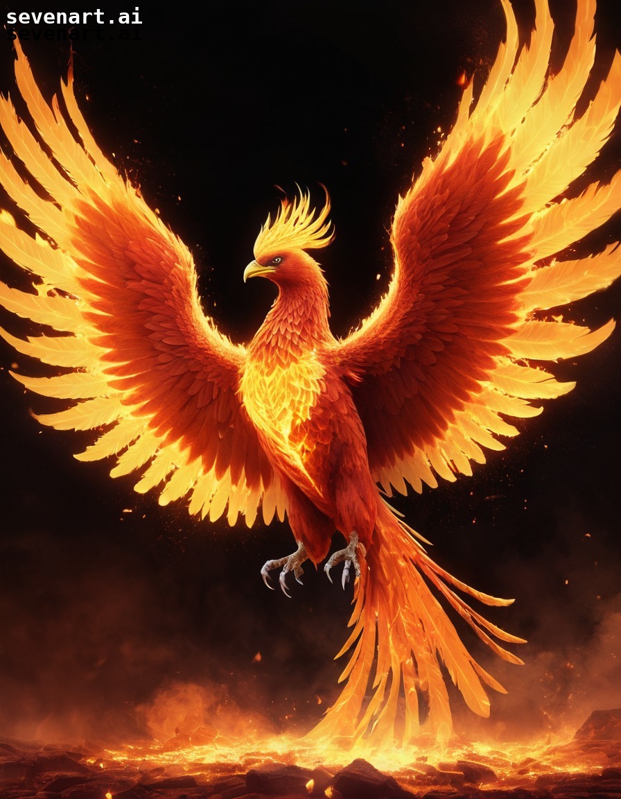 magical, phoenix, transformation, rebirth, resurrection