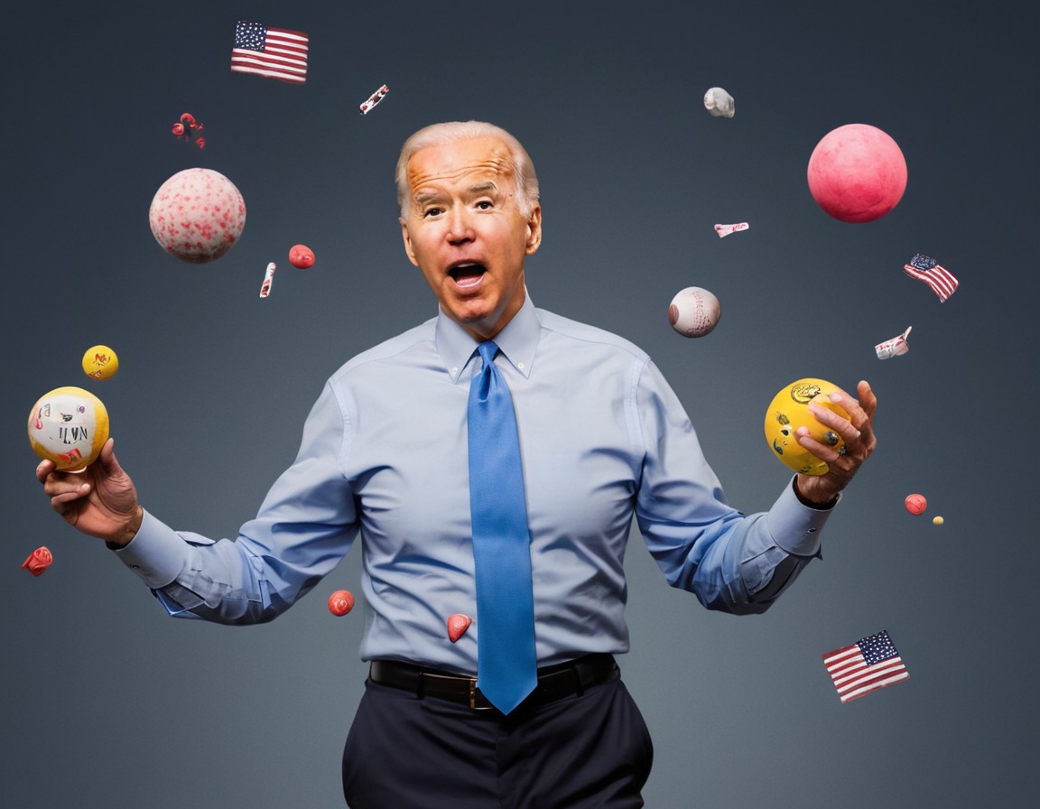 humorous, politics, caricature, juggling, entertainment, joe biden, usa