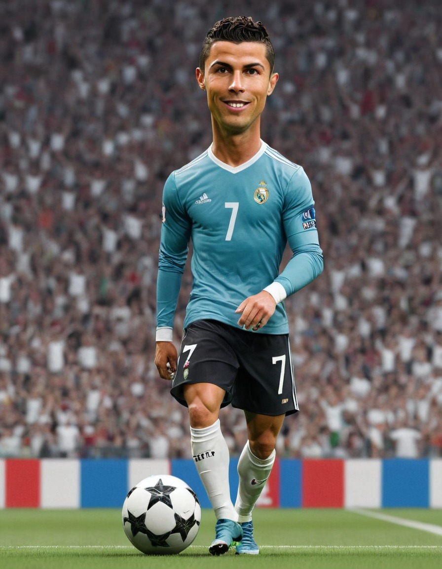 cristiano ronaldo, art, humor, painting, portrait, celebrity, sports