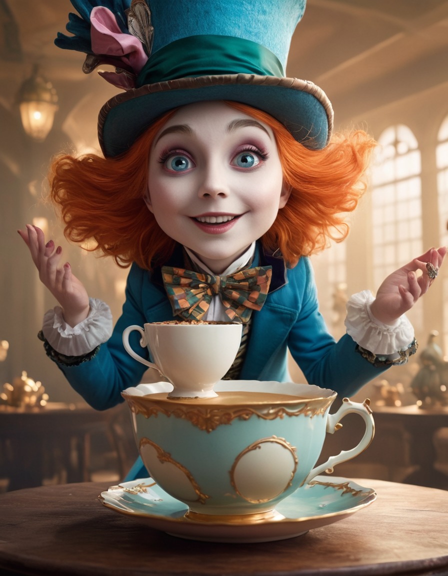 alice, mad hatter, wonderland, fantasy, whimsical, tea party, adventure, books