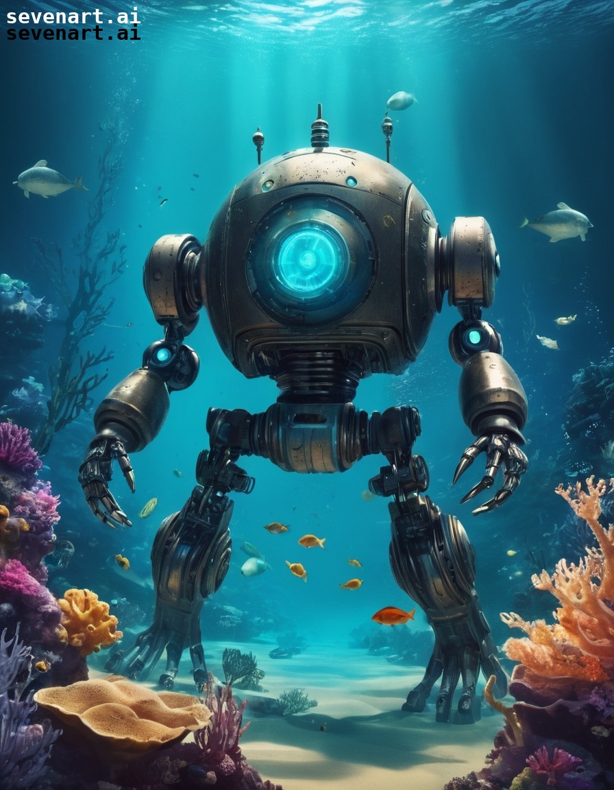 robot, underwater, exploration, marine life, technology, robots