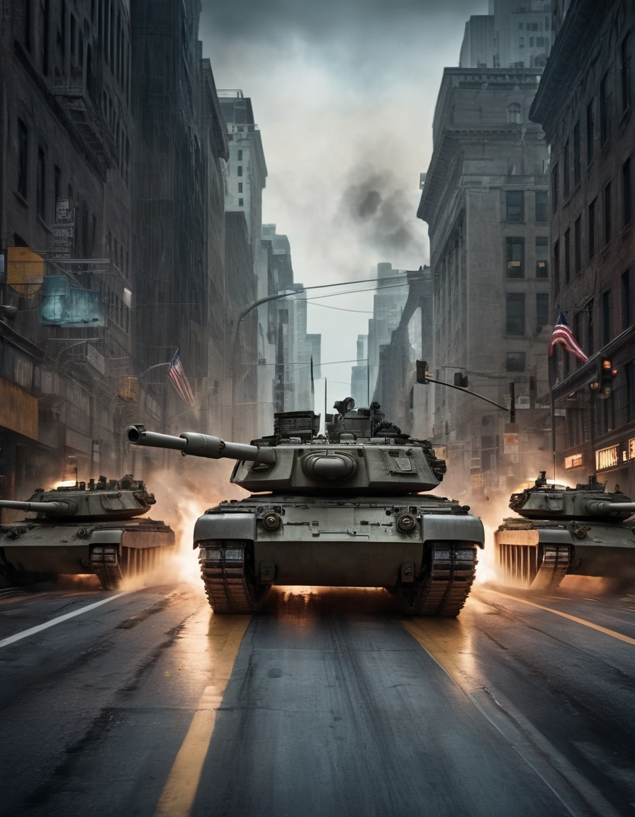 military, tanks, usa, city street, armed forces, war