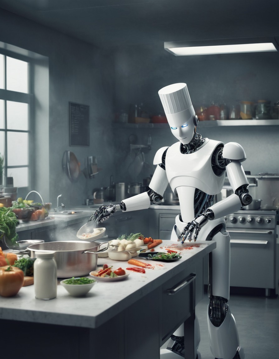 robot, chef, cooking, kitchen, technology, robots