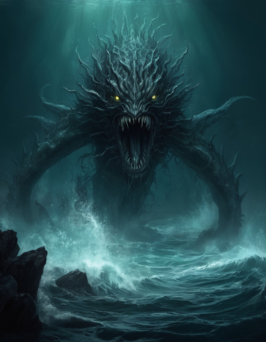 water sprites, sea monster, legendary creature, mythical beings, mythological creatures, fantasy, folklore