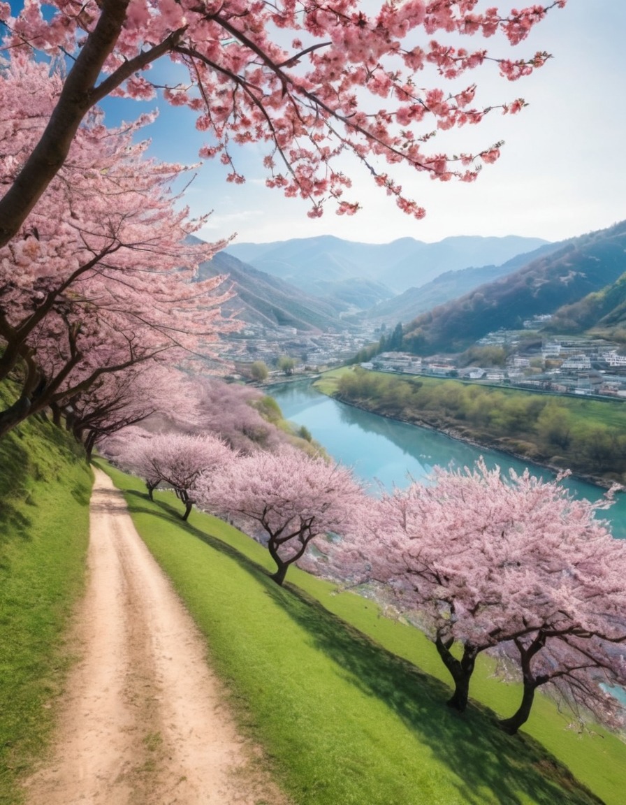 nature, cherry blossom, spring, serene