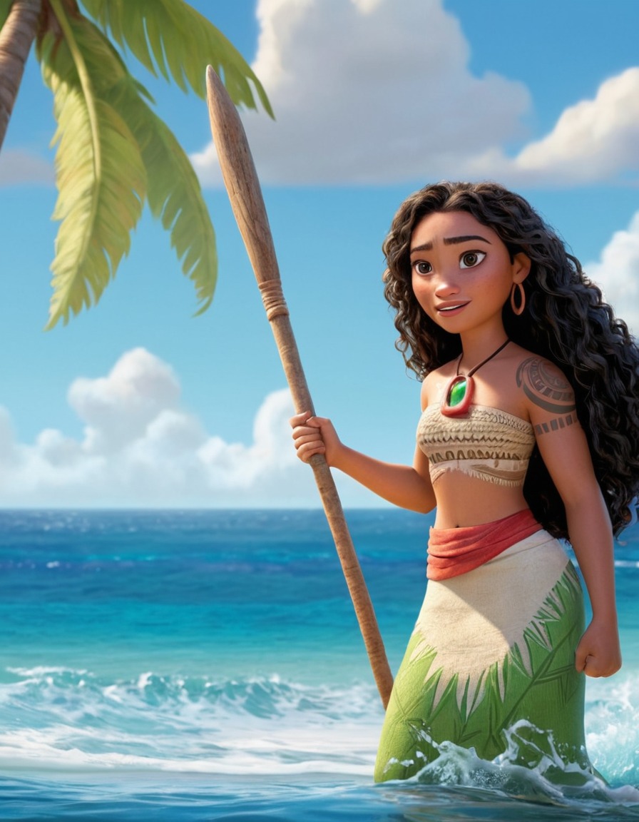 moana (2016), animated film, disney, polynesian culture, ocean adventure, strong female lead, singing