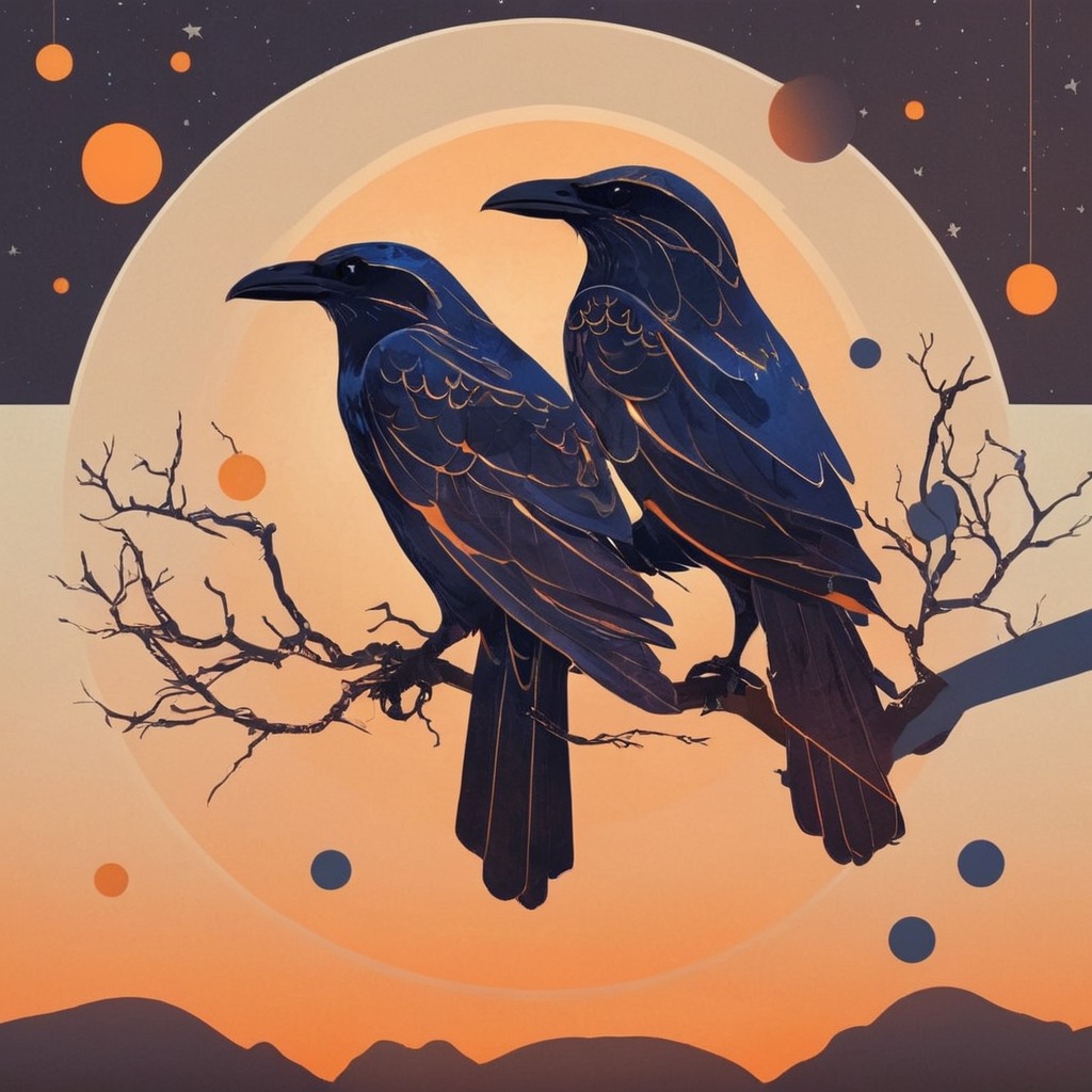 digitalart, wallpaper, dreamup, ravens, ai_art