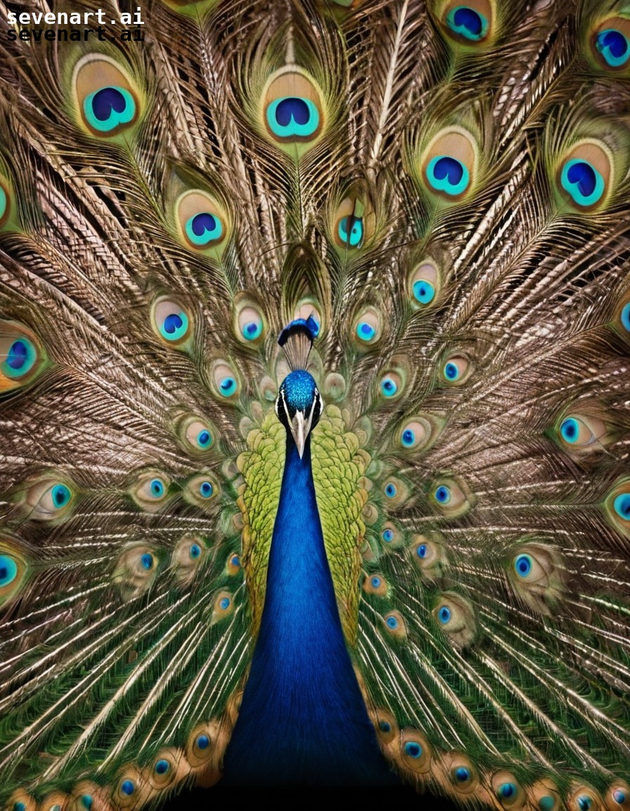 vibrant, peacock, feather, colorful, pattern