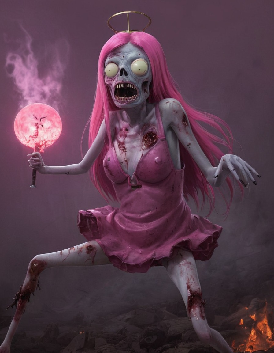 zombie, princess bubblegum, adventure time, horror, undead, fictional character, animated series