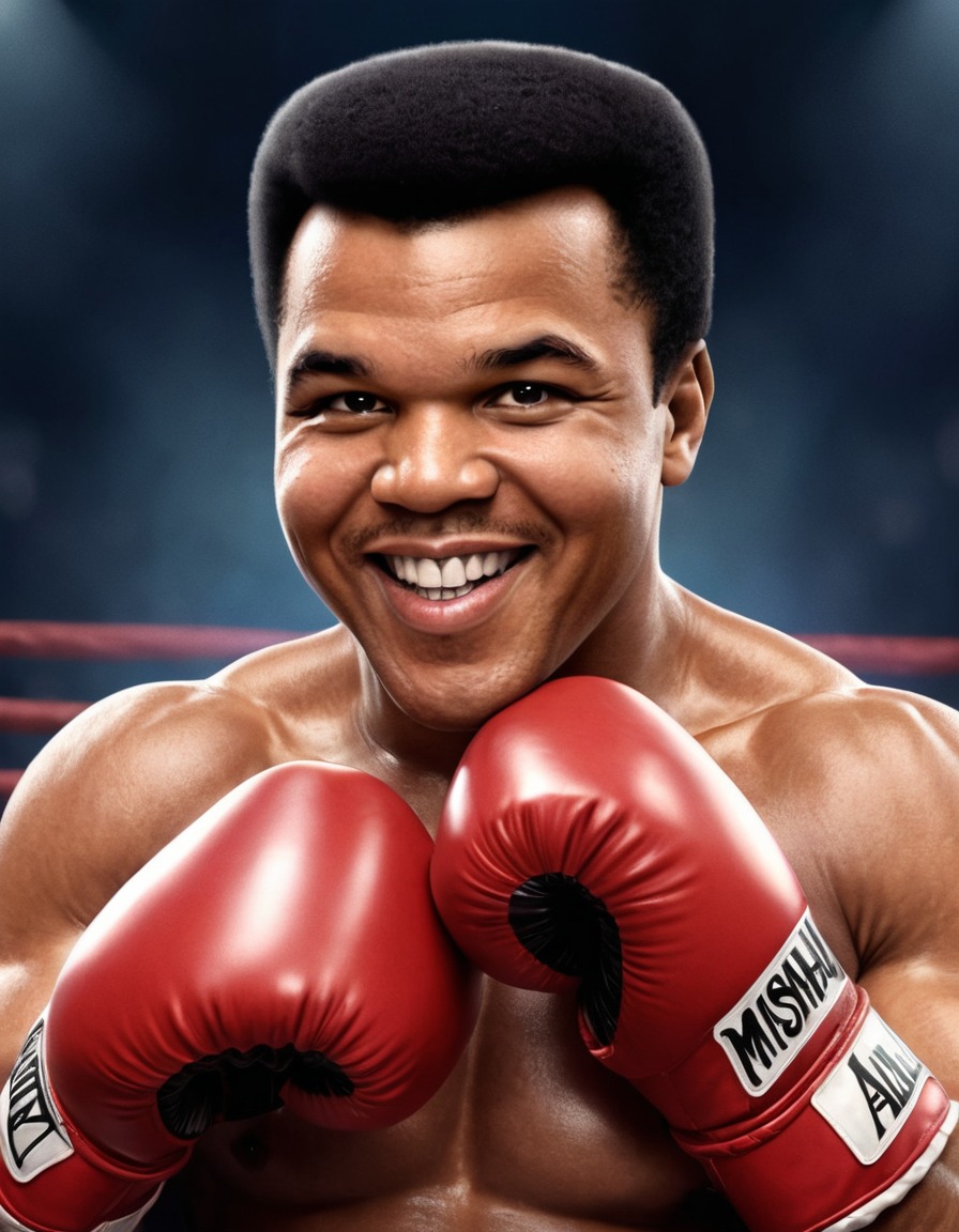 sports, boxing, caricature, muhammad ali, humor, funny