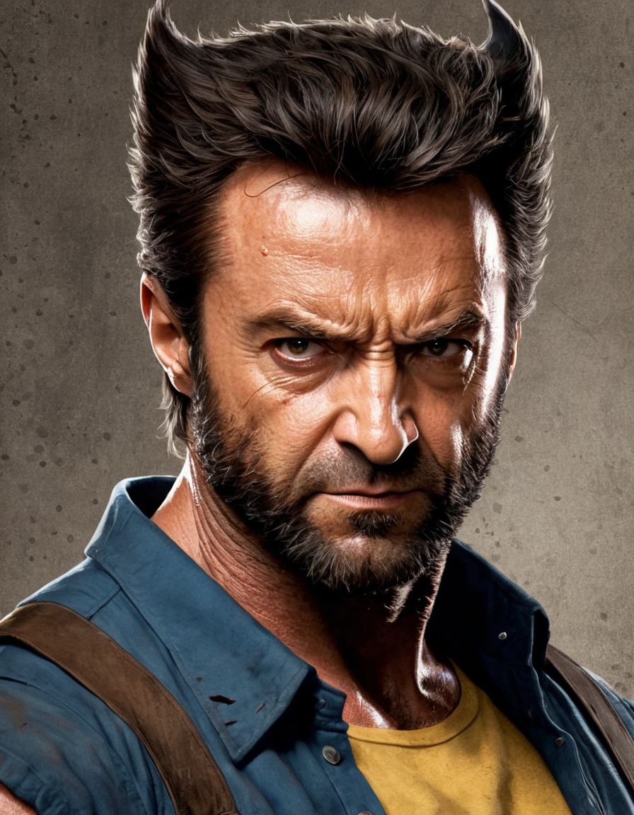 wolverine, logan, marvel, superhero, portrait, distressed expression, hugh jackman, movies